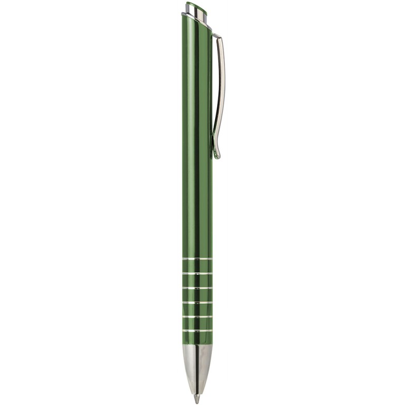 Penna a sfera in metallo verde personalizzata B11089V