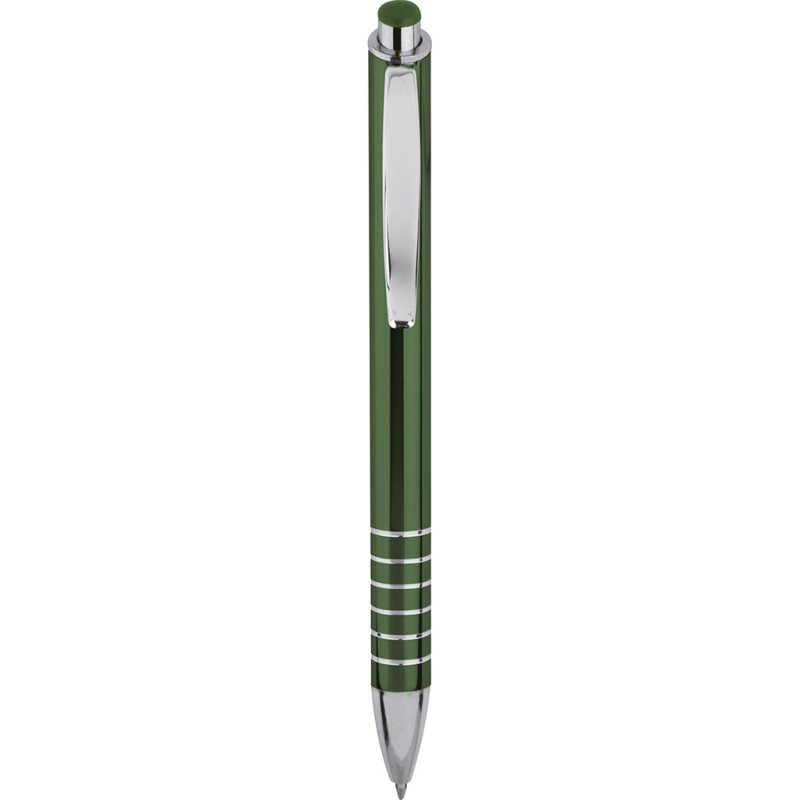 Penna a sfera in metallo verde personalizzata B11089V