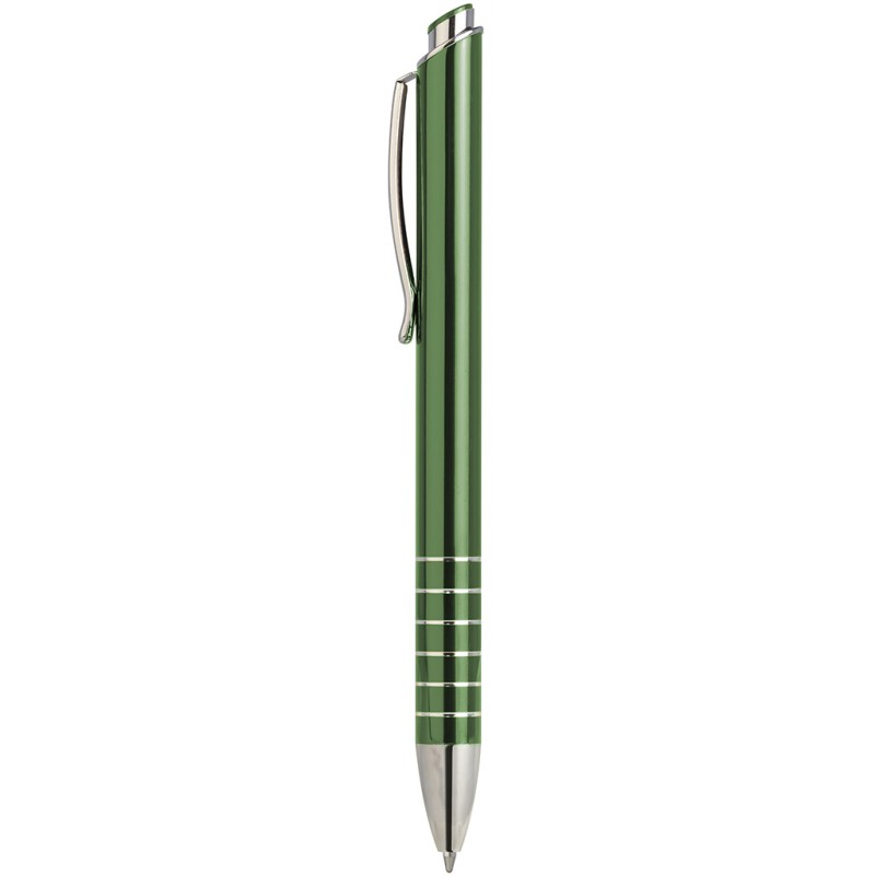 Penna a sfera in metallo verde personalizzata B11089V