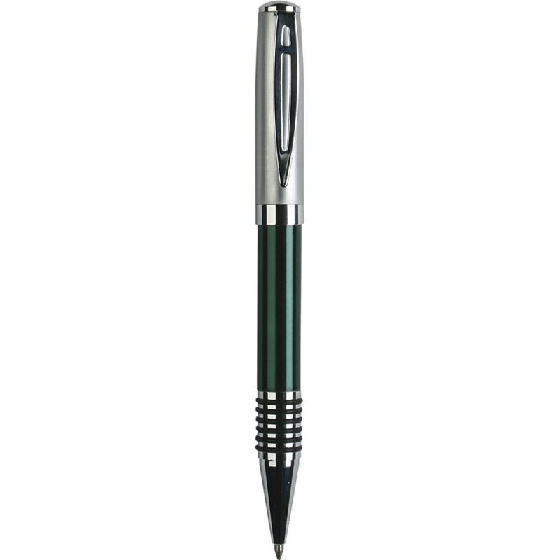 Penna a sfera in metallo verde personalizzata B11096V