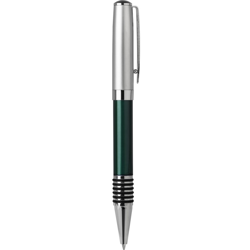 Penna a sfera in metallo verde personalizzata B11096V