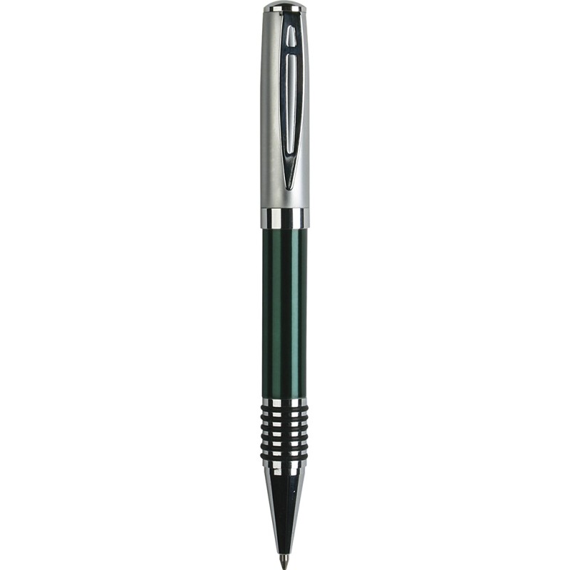 Penna a sfera in metallo verde personalizzata B11096V