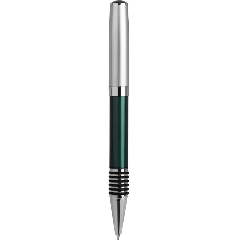Penna a sfera in metallo verde personalizzata B11096V