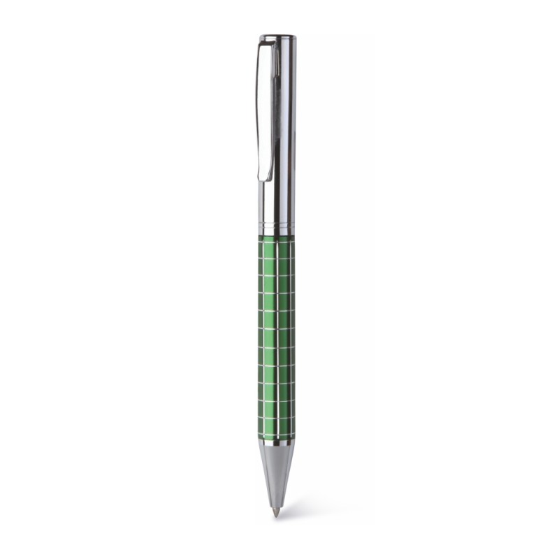 Penna a sfera in metallo verde personalizzata B11186V