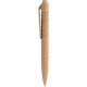 Penna a sfera in paglia di grano beige personalizzata B11133BE