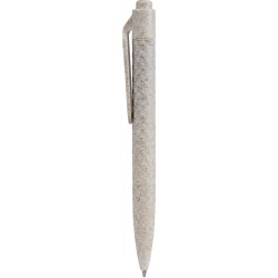 Penna a sfera in paglia di grano bianca personalizzata B11133B