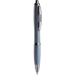 Penna a sfera in paglia di grano blu sky personalizzata B11124SK