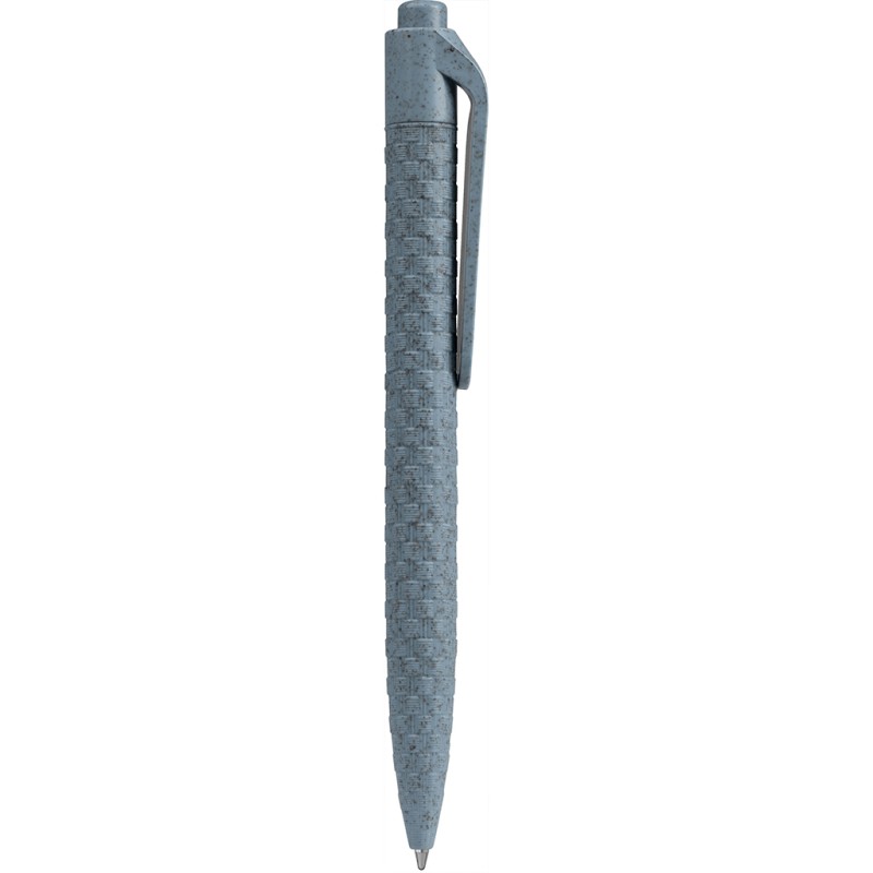 Penna a sfera in paglia di grano blu sky personalizzata B11133SK
