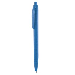 Penna a sfera in paglia di grano blu sky personalizzata B11232SK