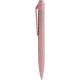 Penna a sfera in paglia di grano rosa personalizzata B11133RS