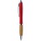 Penna a sfera in paglia di grano rossa personalizzata B11268R