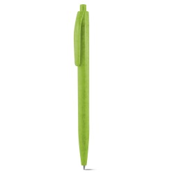 Penna a sfera in paglia di grano verde acido personalizzata B11232VA