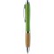 Penna a sfera in paglia di grano verde acido personalizzata B11268VA
