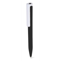 Penna a sfera in plastica abs riciclata nera personalizzata B11289N