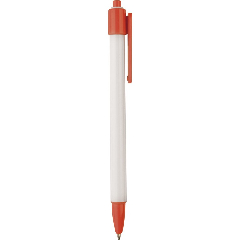 Penna a sfera in plastica arancione personalizzata B11026A