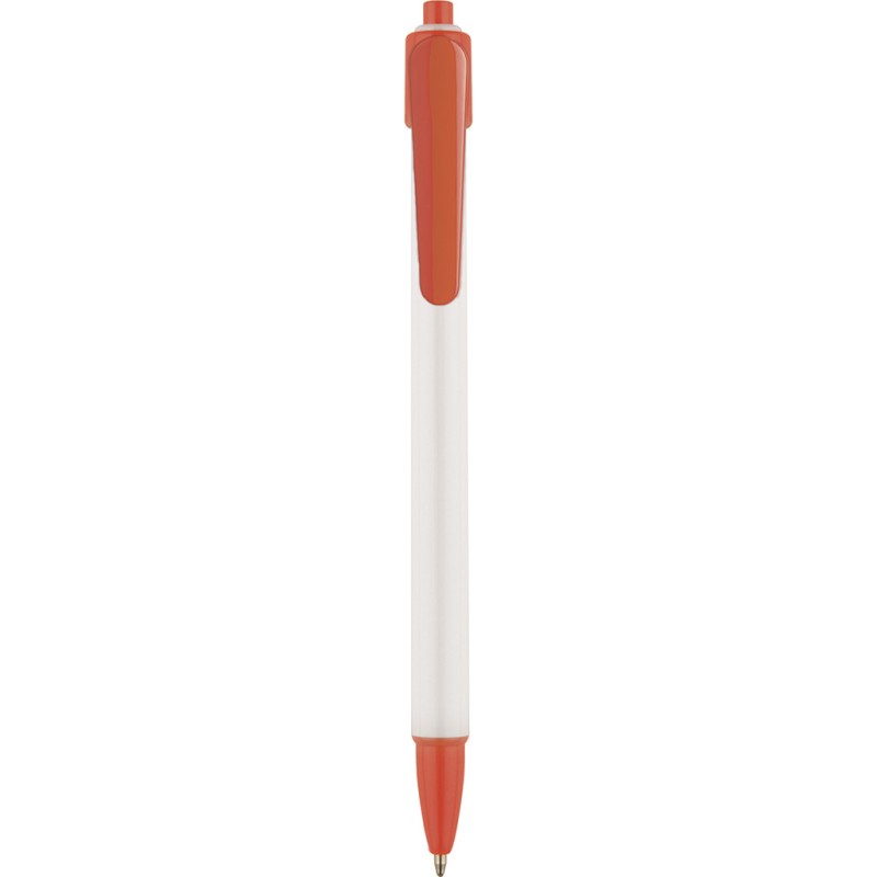 Penna a sfera in plastica arancione personalizzata B11026A