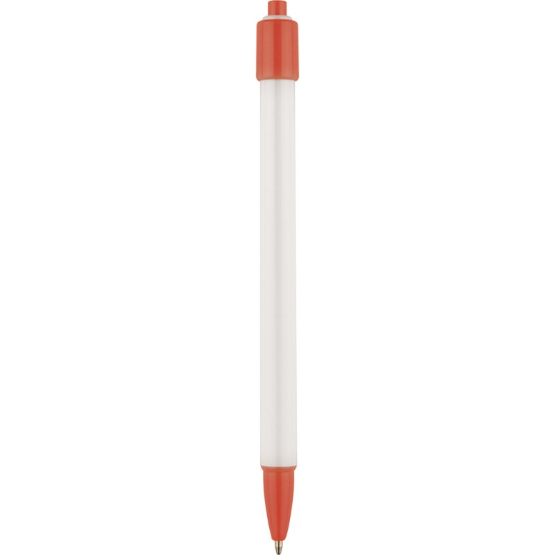 Penna a sfera in plastica arancione personalizzata B11026A