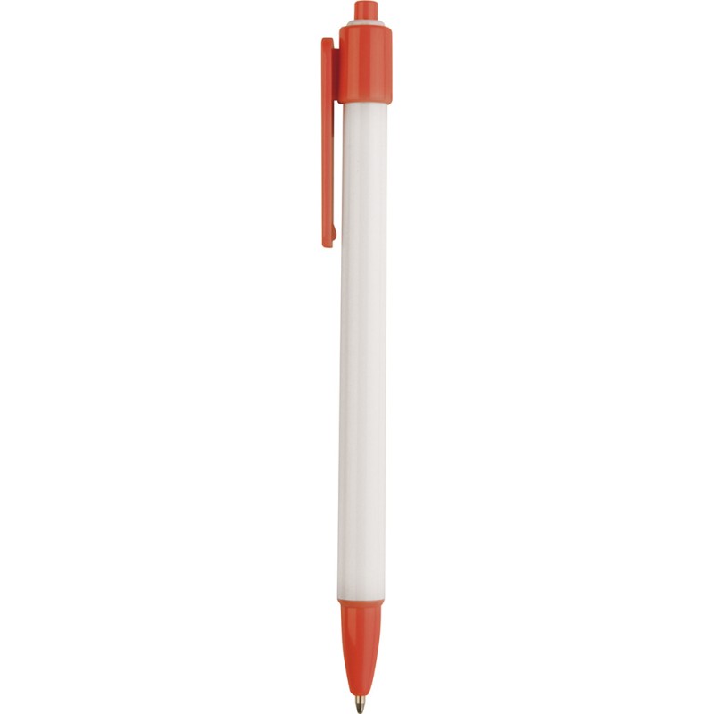 Penna a sfera in plastica arancione personalizzata B11026A