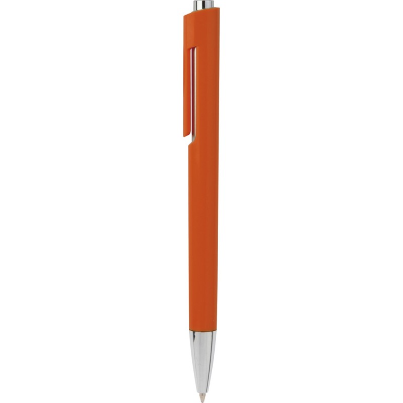 Penna a sfera in plastica arancione personalizzata B11036A