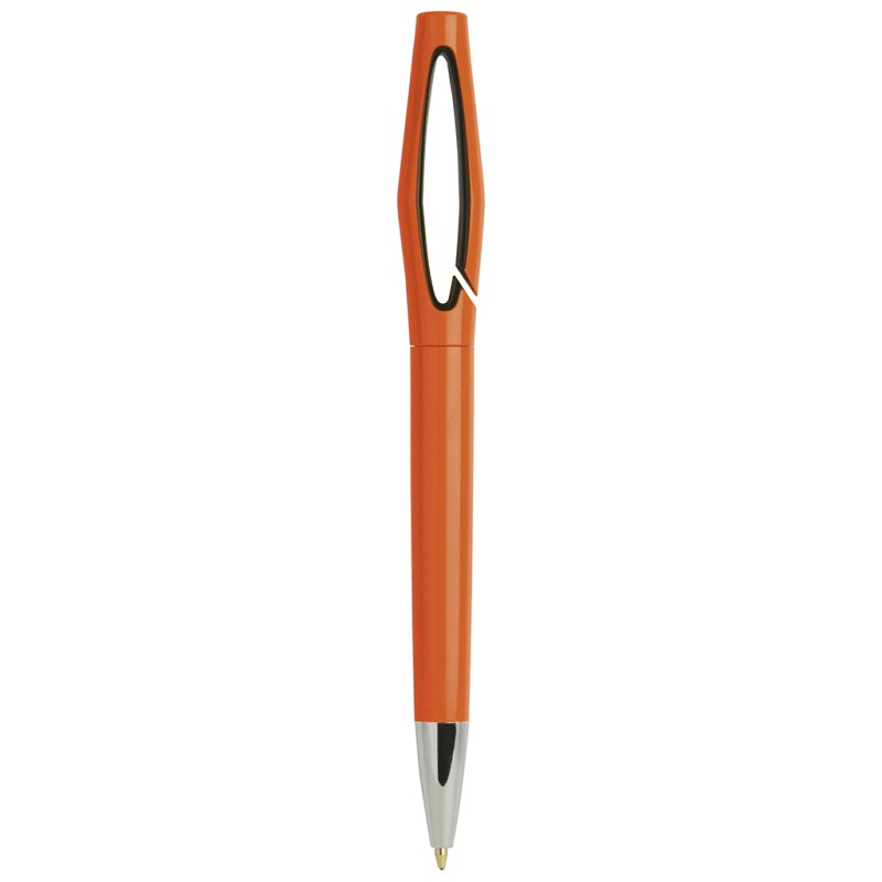 Penna a sfera in plastica arancione personalizzata B11148A