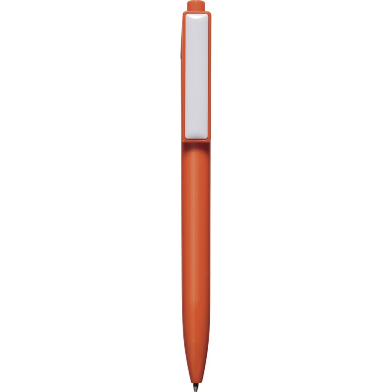 Penna a sfera in plastica arancione personalizzata B11166A
