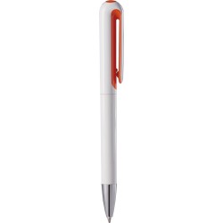 Penna a sfera in plastica arancione personalizzata B11235A