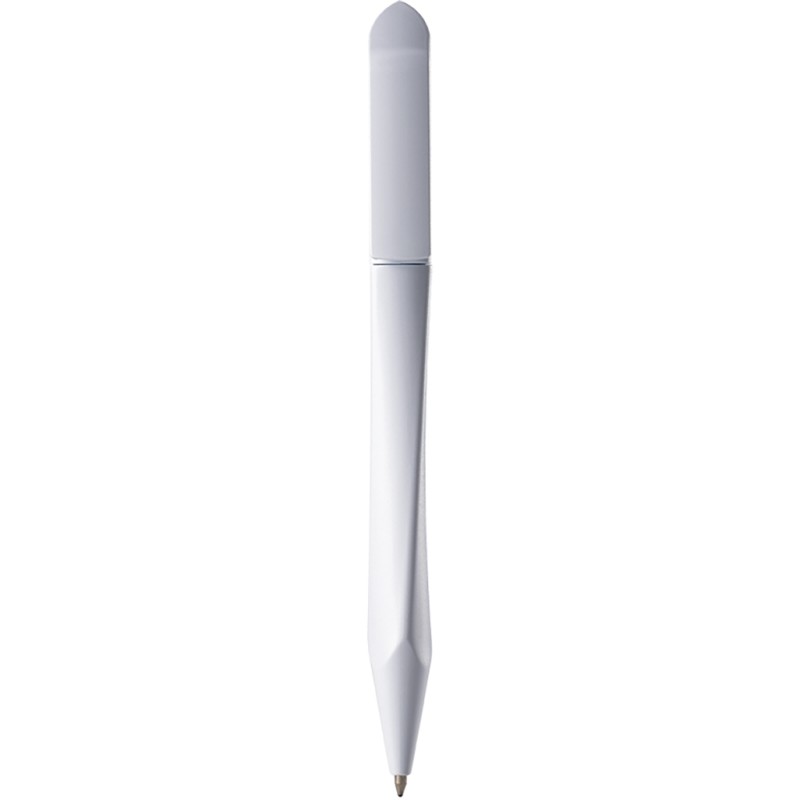 Penna a sfera in plastica bianca personalizzata B11122B