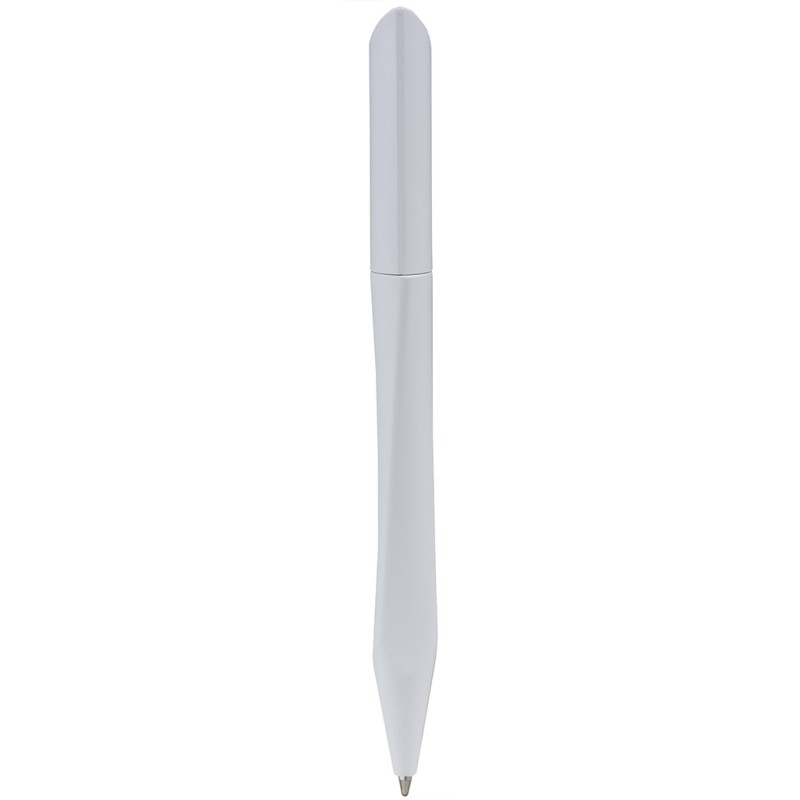 Penna a sfera in plastica bianca personalizzata B11122B