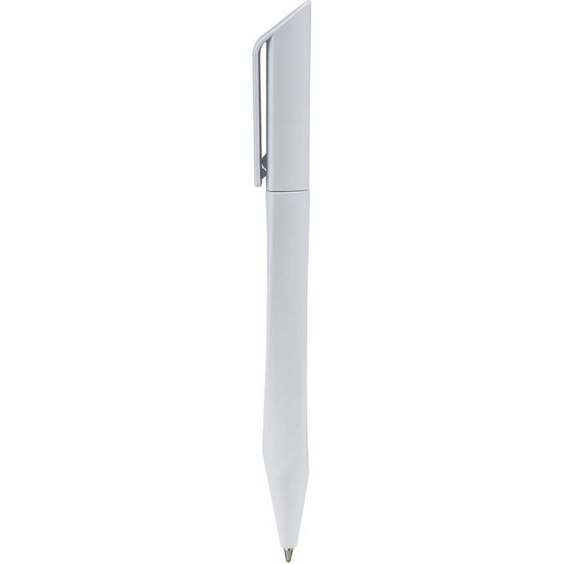 Penna a sfera in plastica bianca personalizzata B11122B