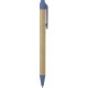 Penna a sfera in plastica biodegradabile e cartone riciclato blu royal personalizzata B11068BL