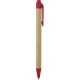 Penna a sfera in plastica biodegradabile e cartone riciclato rossa personalizzata B11068R