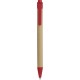 Penna a sfera in plastica biodegradabile e cartone riciclato rossa personalizzata B11068R