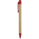 Penna a sfera in plastica biodegradabile e cartone riciclato rossa personalizzata B11068R