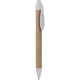 Penna a sfera in plastica e cartone riciclato bianca personalizzata B11070B