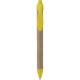 Penna a sfera in plastica e cartone riciclato gialla personalizzata B11070G