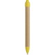 Penna a sfera in plastica e cartone riciclato gialla personalizzata B11070G