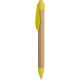 Penna a sfera in plastica e cartone riciclato gialla personalizzata B11070G