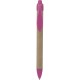 Penna a sfera in plastica e cartone riciclato rosa personalizzata B11070RS