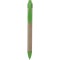 Penna a sfera in plastica e cartone riciclato verde acido personalizzata B11070VA