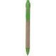 Penna a sfera in plastica e cartone riciclato verde acido personalizzata B11070VA
