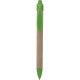 Penna a sfera in plastica e cartone riciclato verde acido personalizzata B11070VA