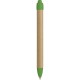 Penna a sfera in plastica e cartone riciclato verde acido personalizzata B11070VA