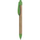 Penna a sfera in plastica e cartone riciclato verde acido personalizzata B11070VA