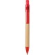 Penna a sfera in plastica e cartone rossa personalizzata B11113R