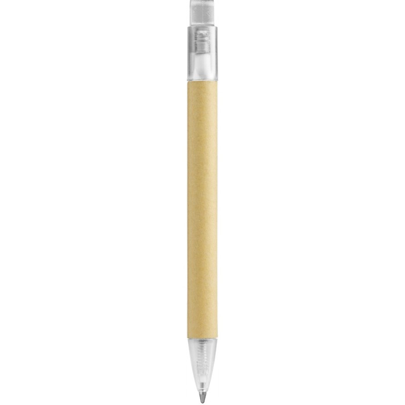 Penna a sfera in plastica e cartone trasparente personalizzata B11113TR