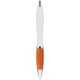 Penna a sfera in plastica e metallo arancione personalizzata B11006A