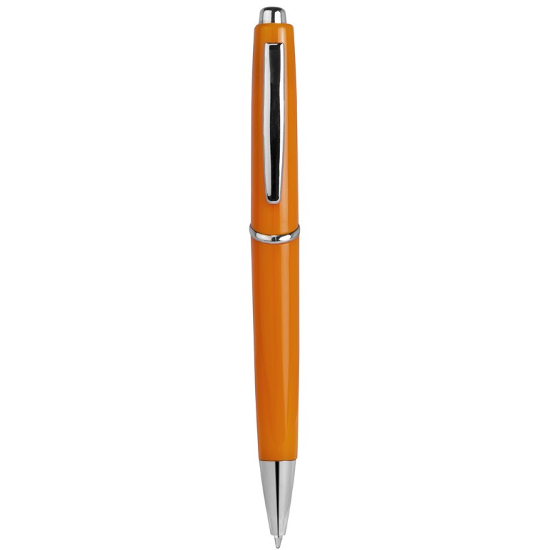 Penna a sfera in plastica e metallo arancione personalizzata B11008A