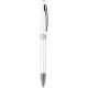 Penna a sfera in plastica e metallo bianca personalizzata B11123B