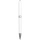 Penna a sfera in plastica e metallo bianca personalizzata B11123B