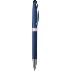 Penna a sfera in plastica e metallo blu royal personalizzata B11123BL